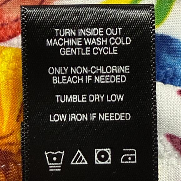 Ali Miles Top 3X White Blue Colorful Floral Button Up Stretch Bell Sleeve Career - Picture 9 of 10